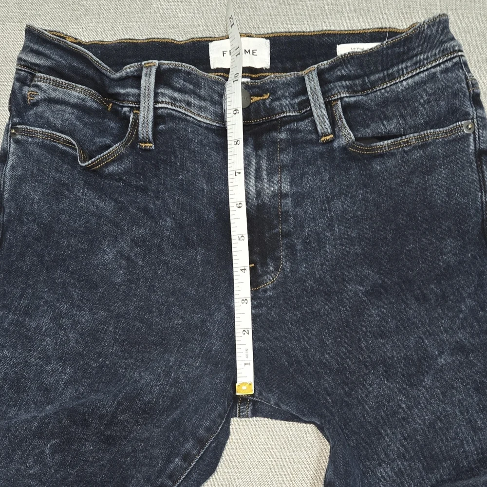 FRAME Le High Skinny Dark Blue Acid Wash Denim Jeans Size 29